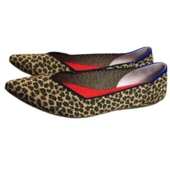 NEW Rothy's The Point Animal Print Comfy Casual Washable Flats 9.5 - Picture 5 of 7